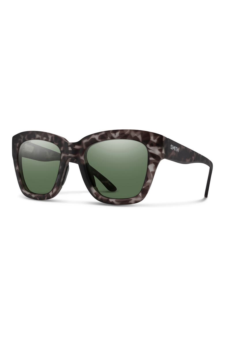 Sway 52mm ChromaPop™ Polarized Square Sunglasses, Alternate, color, GRAY TORTOISE / GRAY GREEN