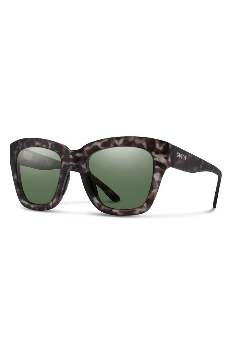 Smith Sway 52mm ChromaPop<sup>™</sup> Polarized Square Sunglasses, Alternate, color, Gray Tortoise / Gray Green