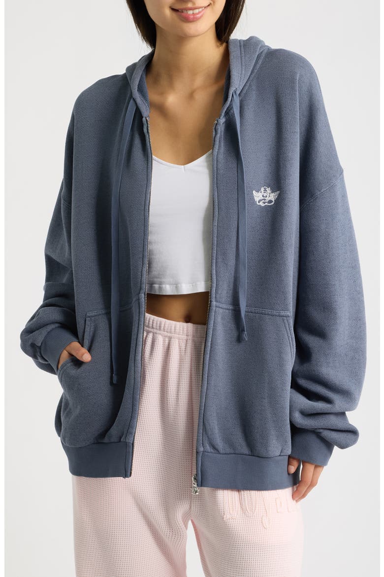 I Miss Nothing About You Full Zip Hoodie, Main, color, BLUE
