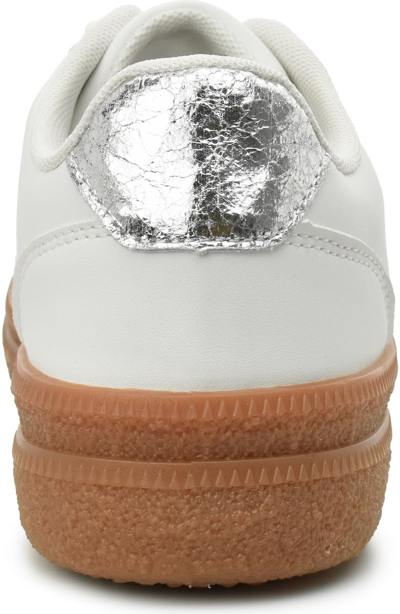 Nicole Miller Low Top Mesh Sneaker, Alternate, color, White Silver