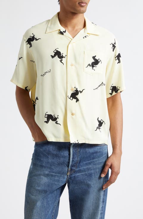 Crosby Horse Print Camp Shirt