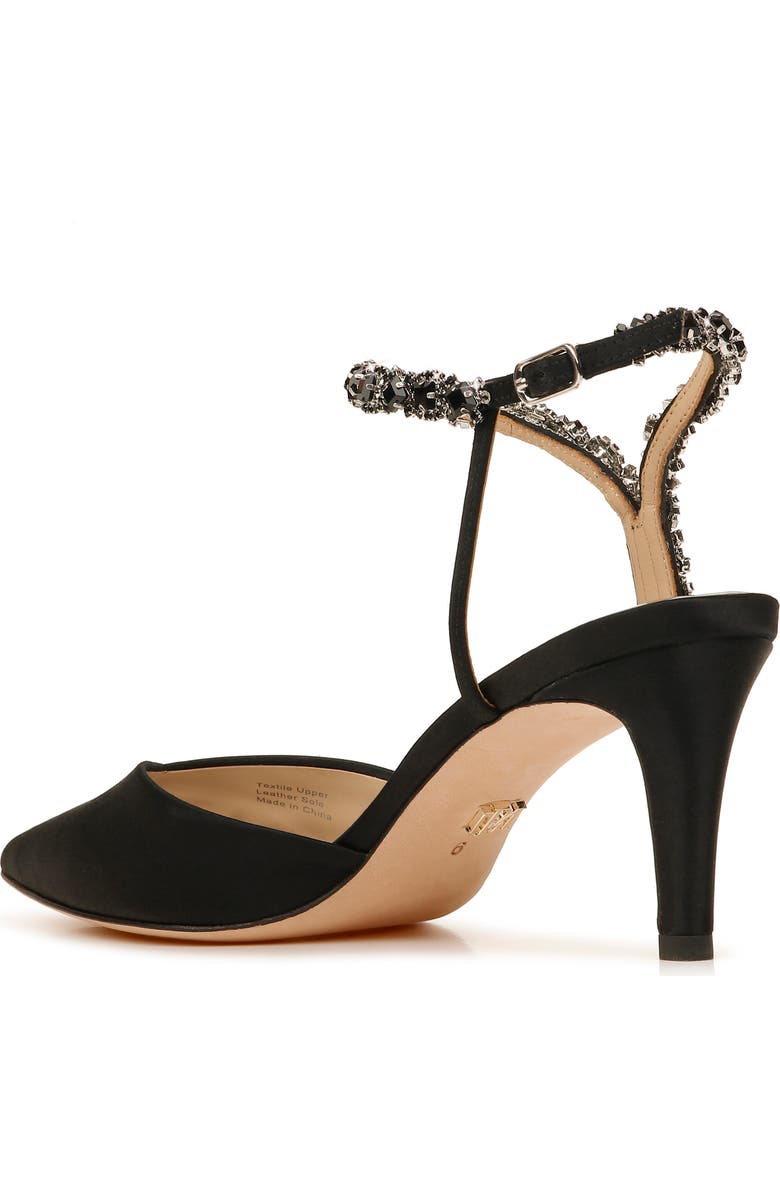 Badgley Mischka Collection Galaxy Embellished Ankle Strap Pointed Toe Pump, Alternate, color,