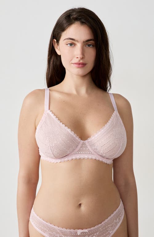 Etam Panama Lace Underwire Bra In Pink