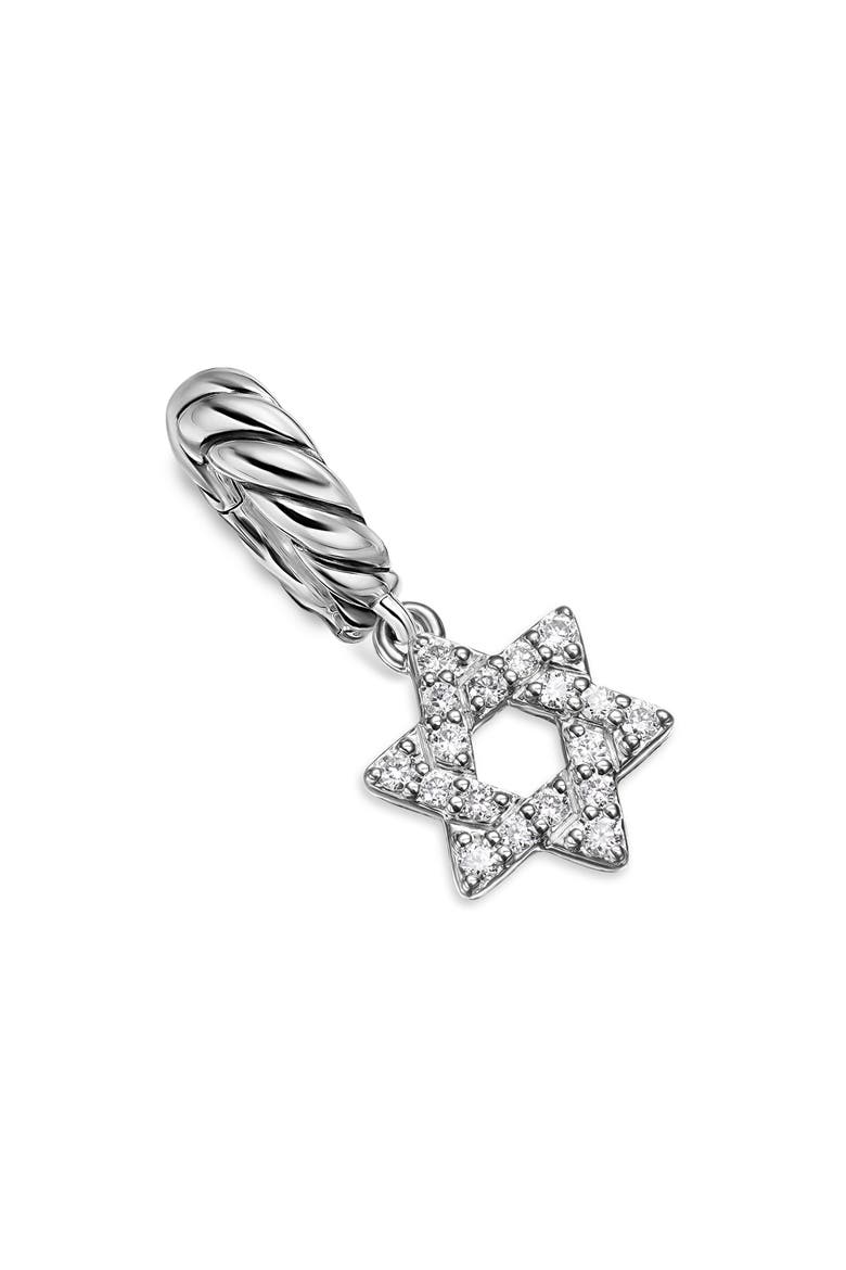Micro Pavé Star of David Enhancer in Sterling Silver with Diamonds, 7.4mm, Alternate, color, DIAMOND