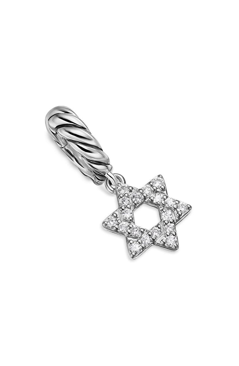 David Yurman Micro Pavé Star of David Enhancer in Sterling Silver with Diamonds, 7.4mm, Alternate, color, Diamond