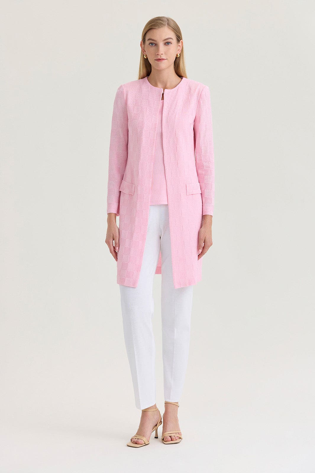 Heritage Tonal Checkered Knit Jacket