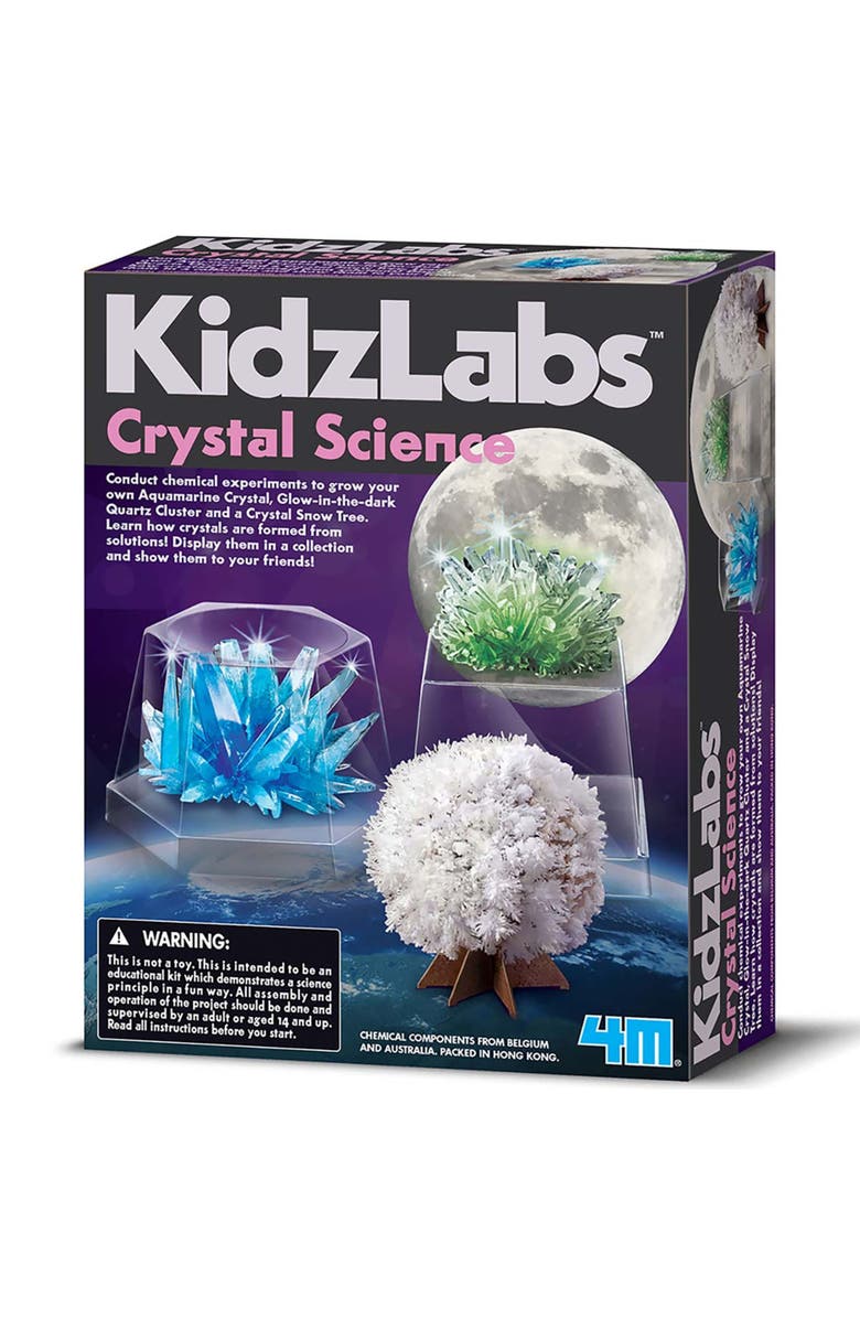 4M KidzLabs Crystal Science Kit, Grow 3 Crystals, Main, color, Multicolored