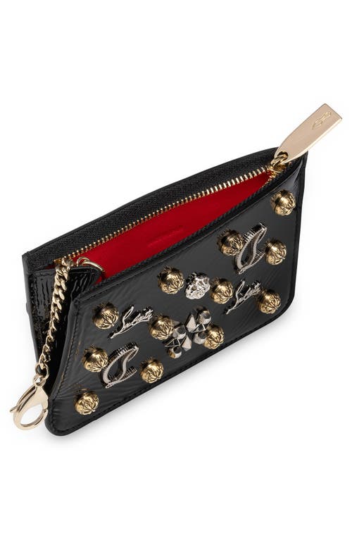CHRISTIAN LOUBOUTIN CHRISTIAN LOUBOUTIN PALOMA LA BELLE LEATHER KEY CARD CASE 