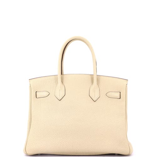 Pre-owned Hermes  Hermes Birkin Handbag Light Togo With Palladium Hardware 30