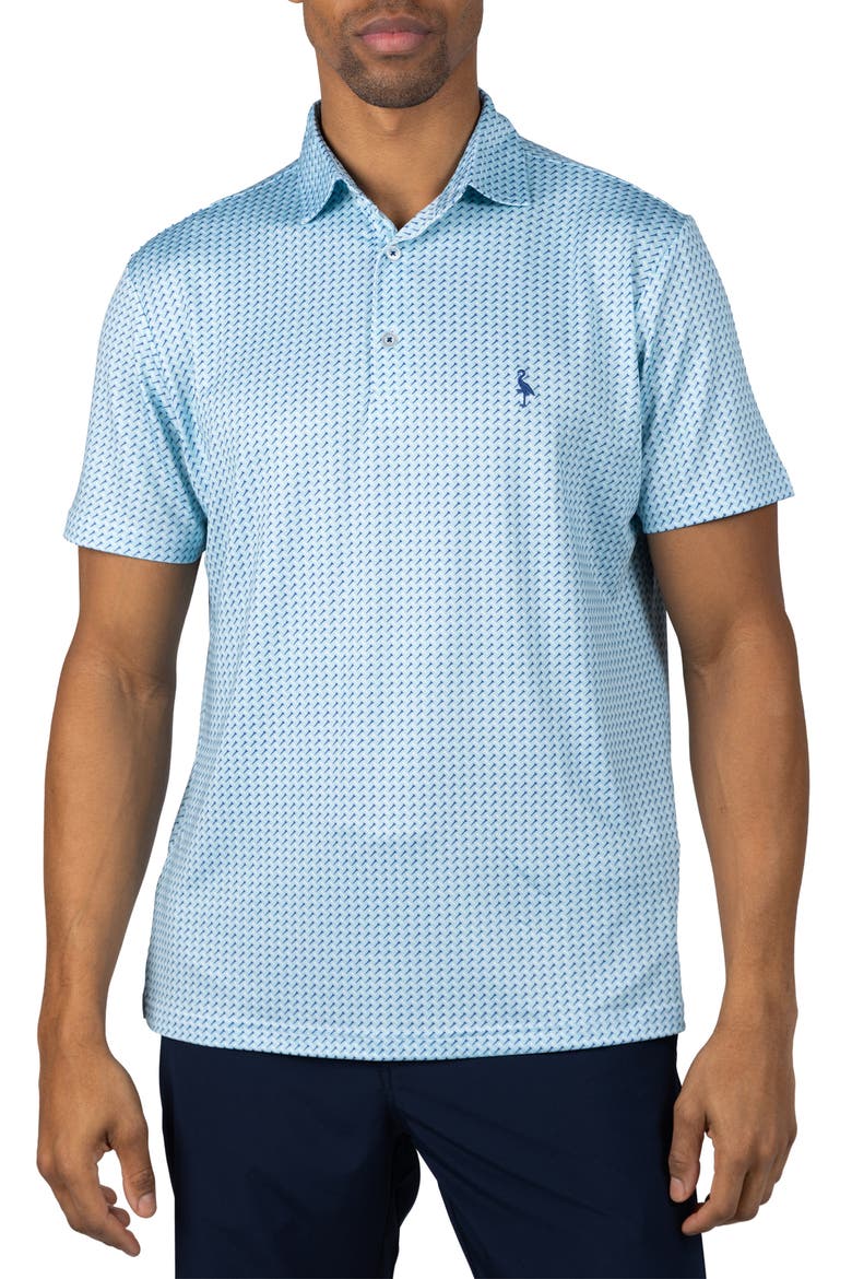 Golf Tees Print Performance Polo, Main, color, SPEARMINT