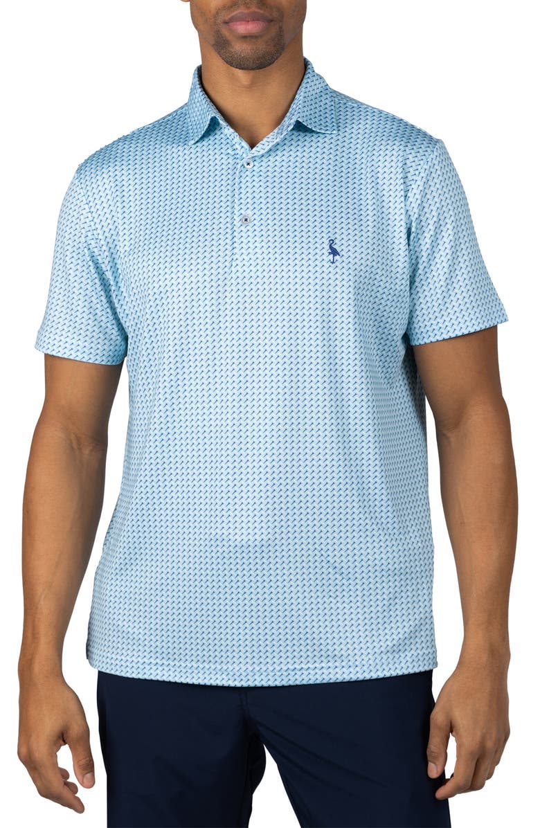 TailorByrd Golf Tees Print Performance Polo, Main, color, Spearmint