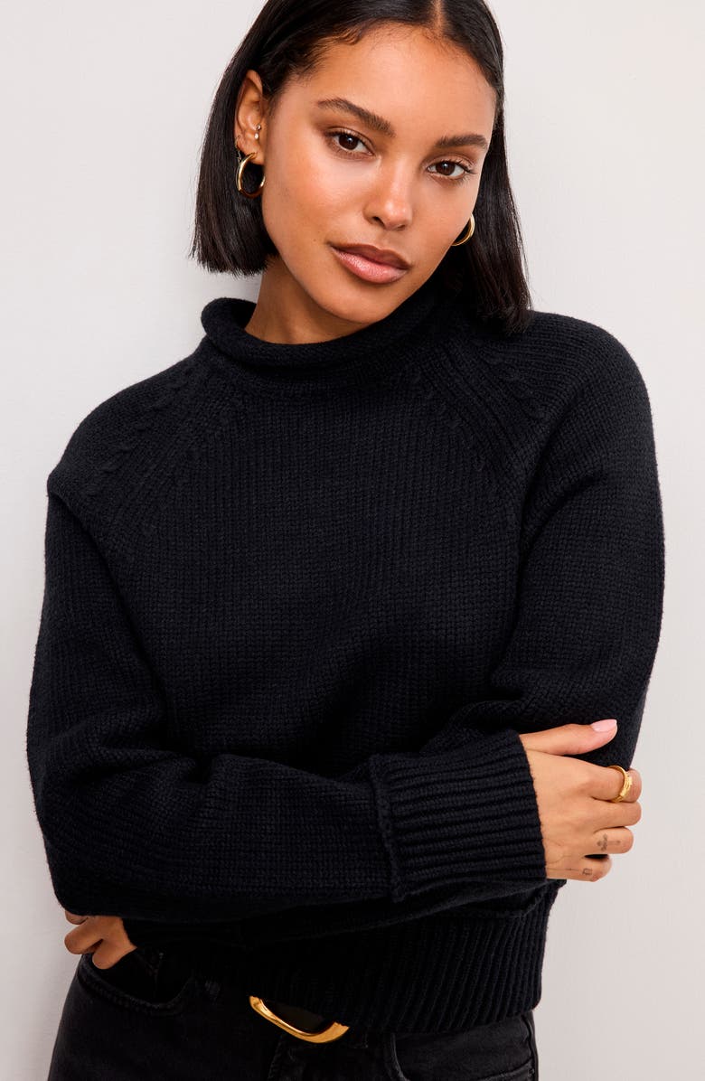 Good American Mock Neck Sweater, Alternate, color,