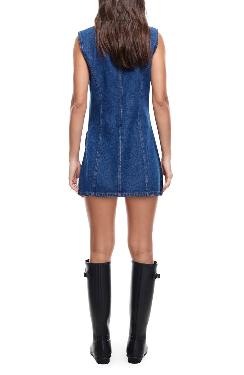 LIONESS L'Esprit Double Breasted Denim Minidress, Alternate, color, Indigo