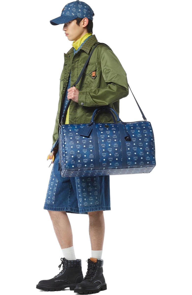 MCM Large Ottomar Weekender Bag in Visetos, Alternate, color,