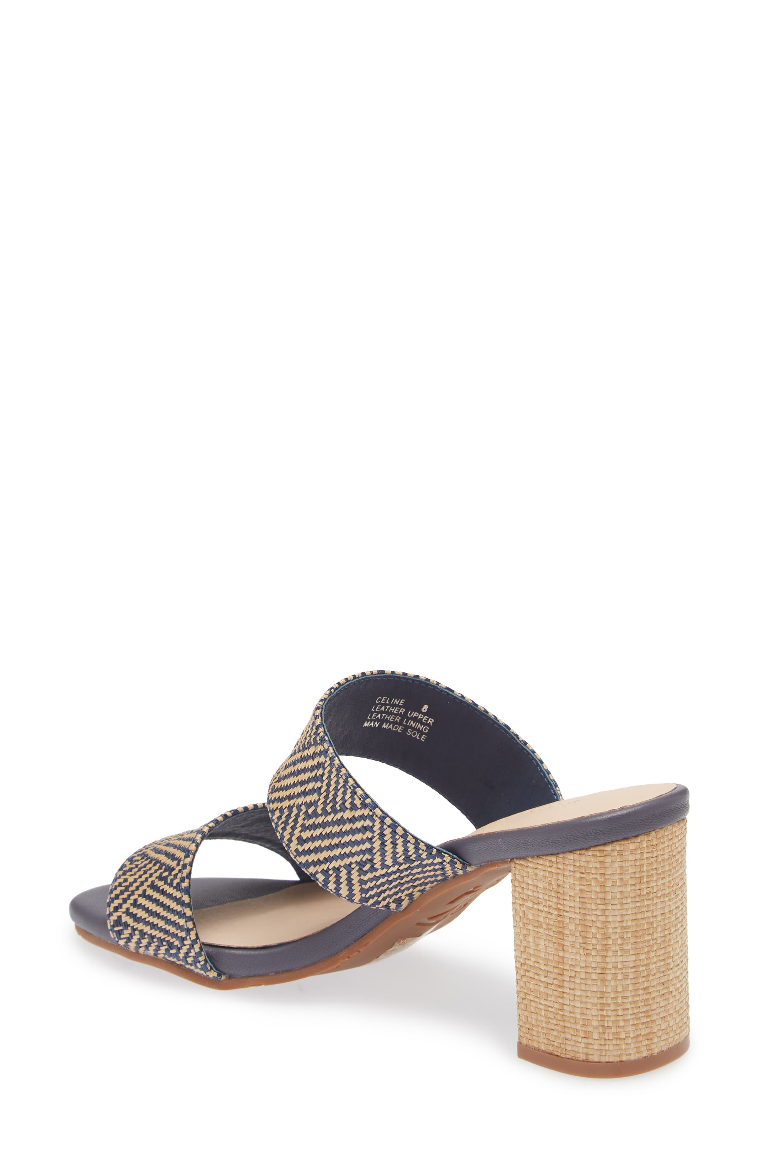 Chocolat Blu Celine Sandal, Alternate, color, Blue Combo Raffia
