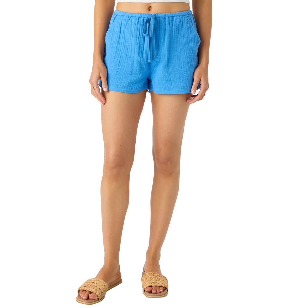 O'neill Brenda Cotton Gauze Shorts In Regatta