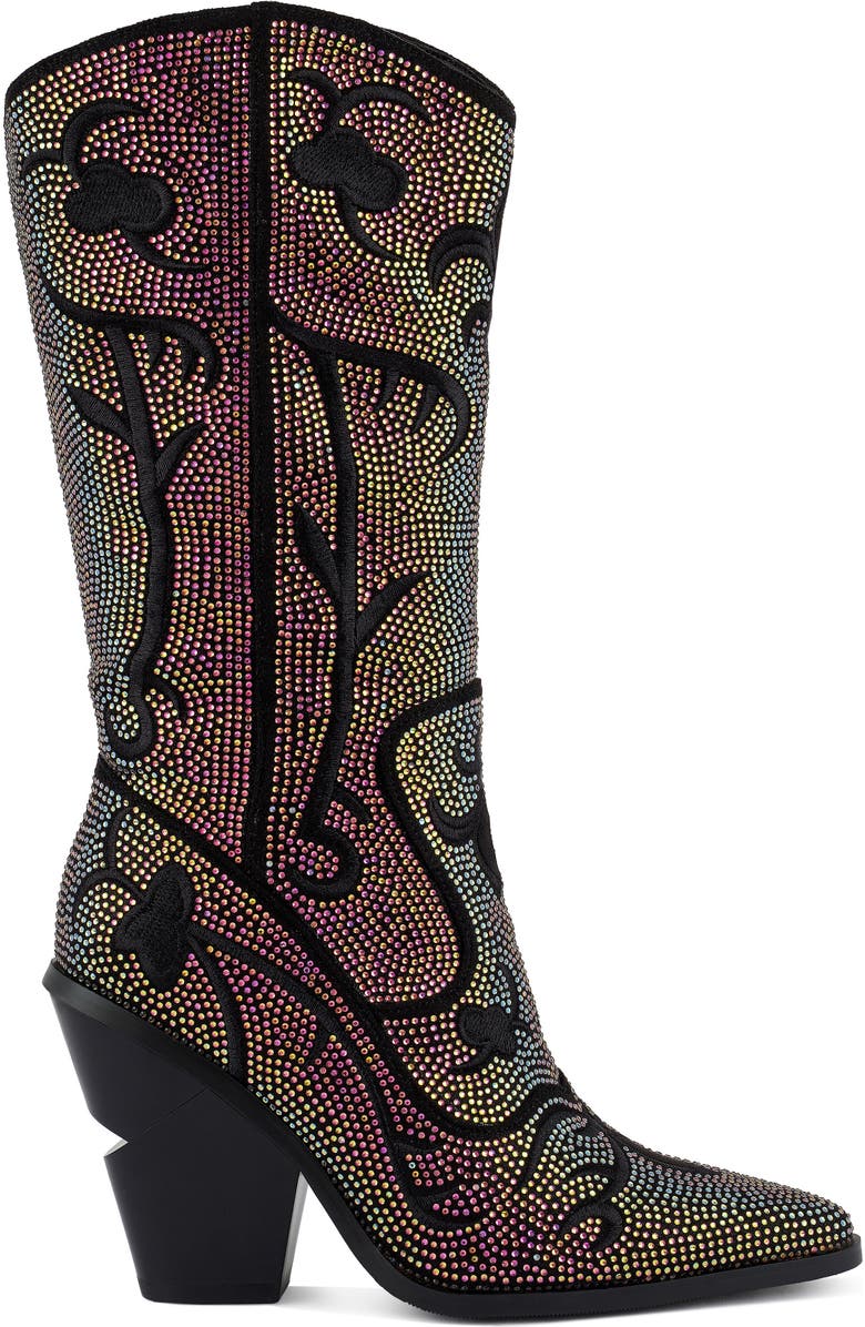 LONDON RAG Glimmer Western Boot, Alternate, color, Black