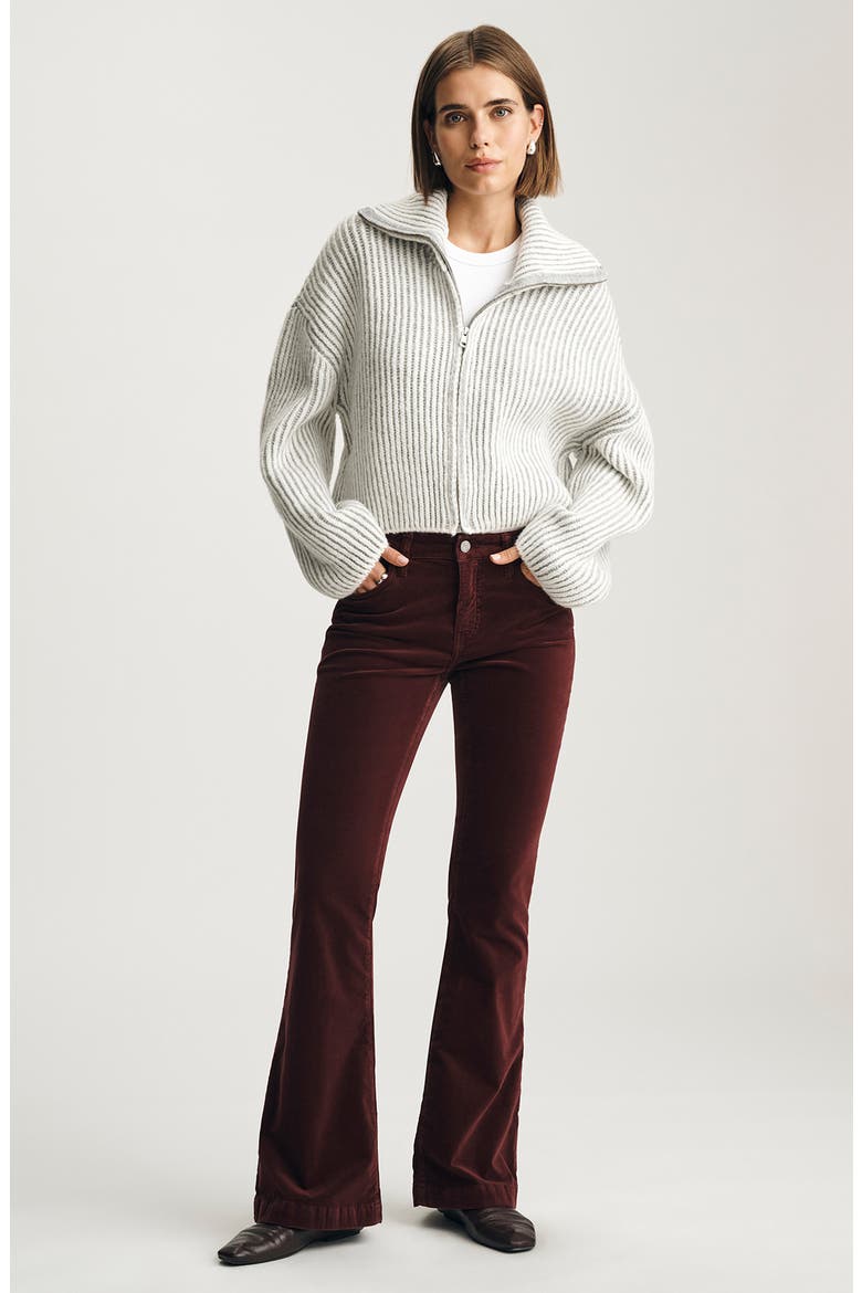 Sydney High Rise Flare Velvet Pants, Alternate, color, BURGUNDY VELVET