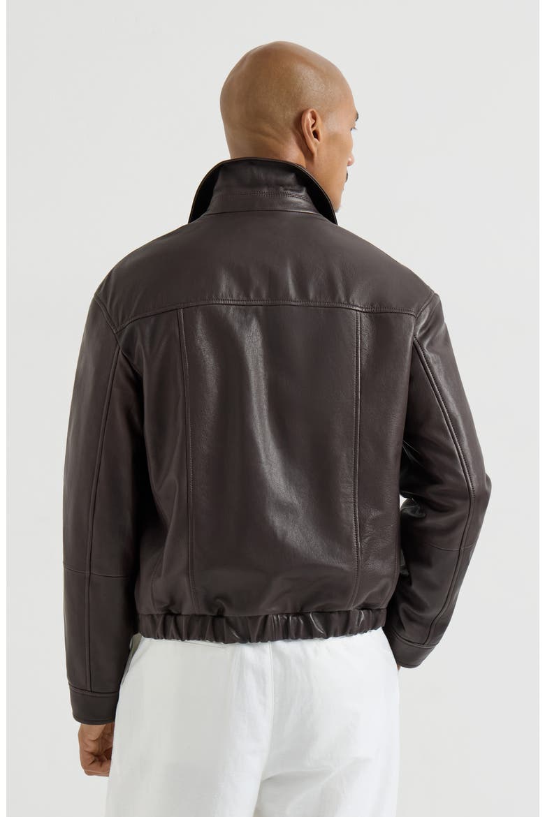 Nappa leather jacket, Alternate, color, Chocolate