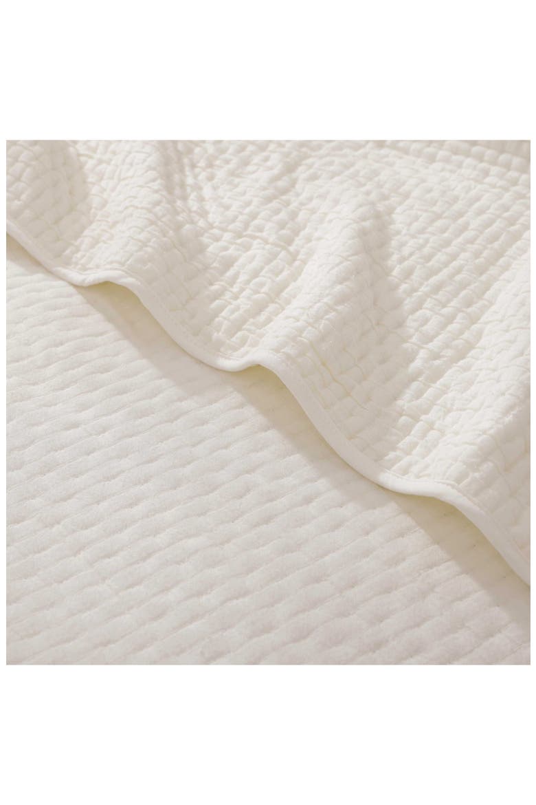 Ventura Pick Stitch Quilt & Sham Set, Alternate, color, IVORY