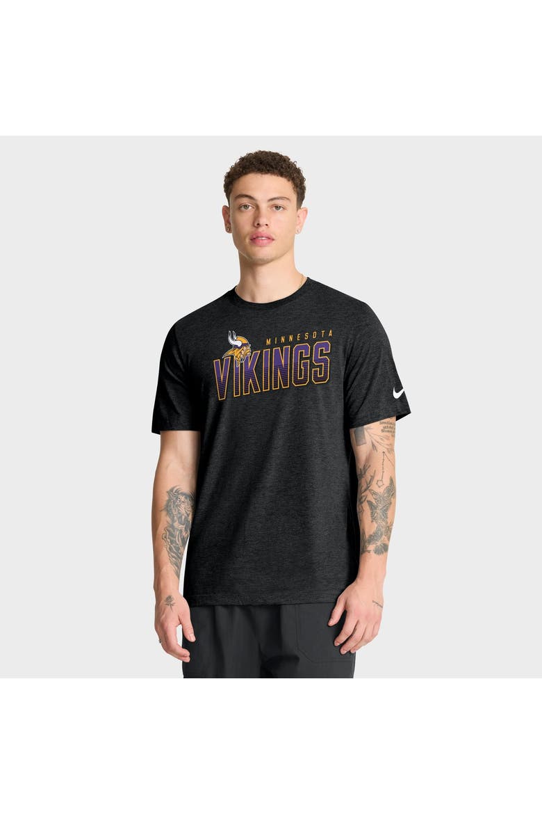 Men's Nike Heather Black Minnesota Vikings Believe The Game Tri-Blend T-Shirt, Main, color, Heather Black