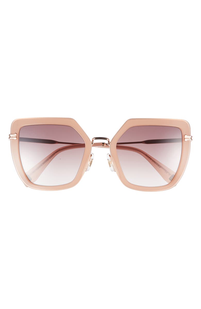 Marc Jacobs 54mm Butterfly Sunglasses, Main, color, Gold Beige