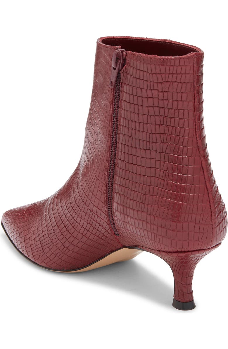 Bruno Magli Nerina Pointed Toe Bootie, Alternate, color, Bordeaux Snake