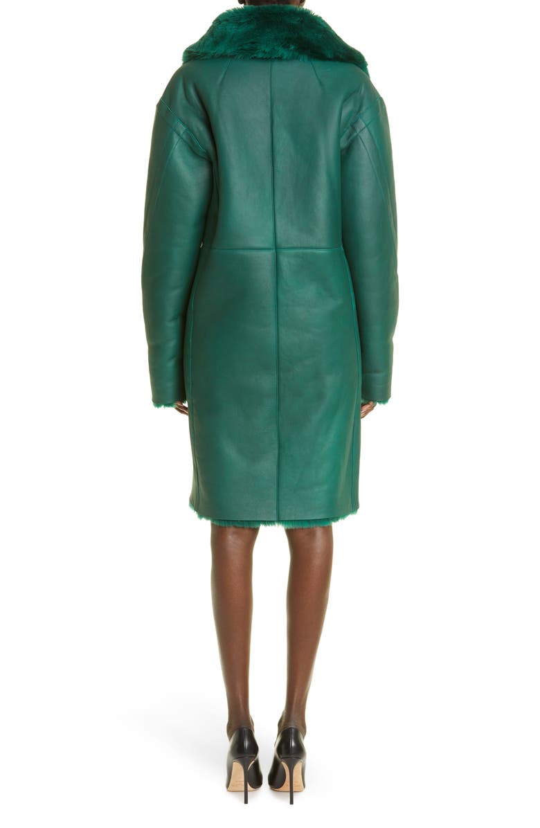 LaQuan Smith Oversize Lapel Genuine Shearling Coat, Alternate, color, 