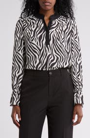 Gemma + Jane Georgette Button Front Top | Nordstromrack