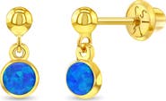 In Season Jewelry 14k Opal Dangle Girl Earrings