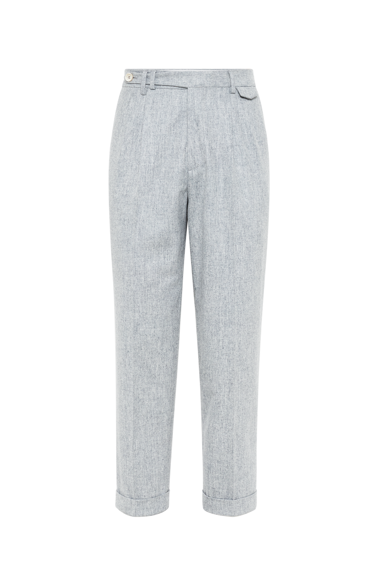 Brunello Cucinelli Leisure fit trousers with double pleats, Main, color, 