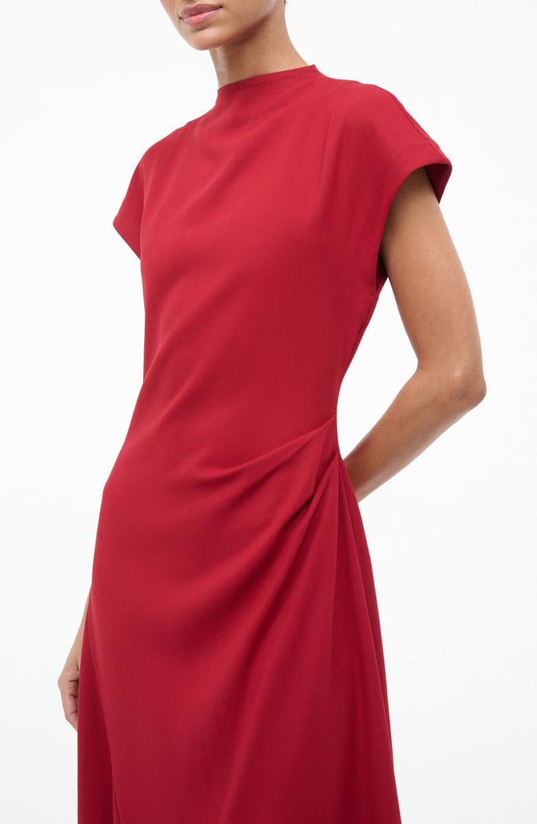 STAUD Zaya Dolman Sleeve Maxi Dress, Alternate, color, Pomegranate