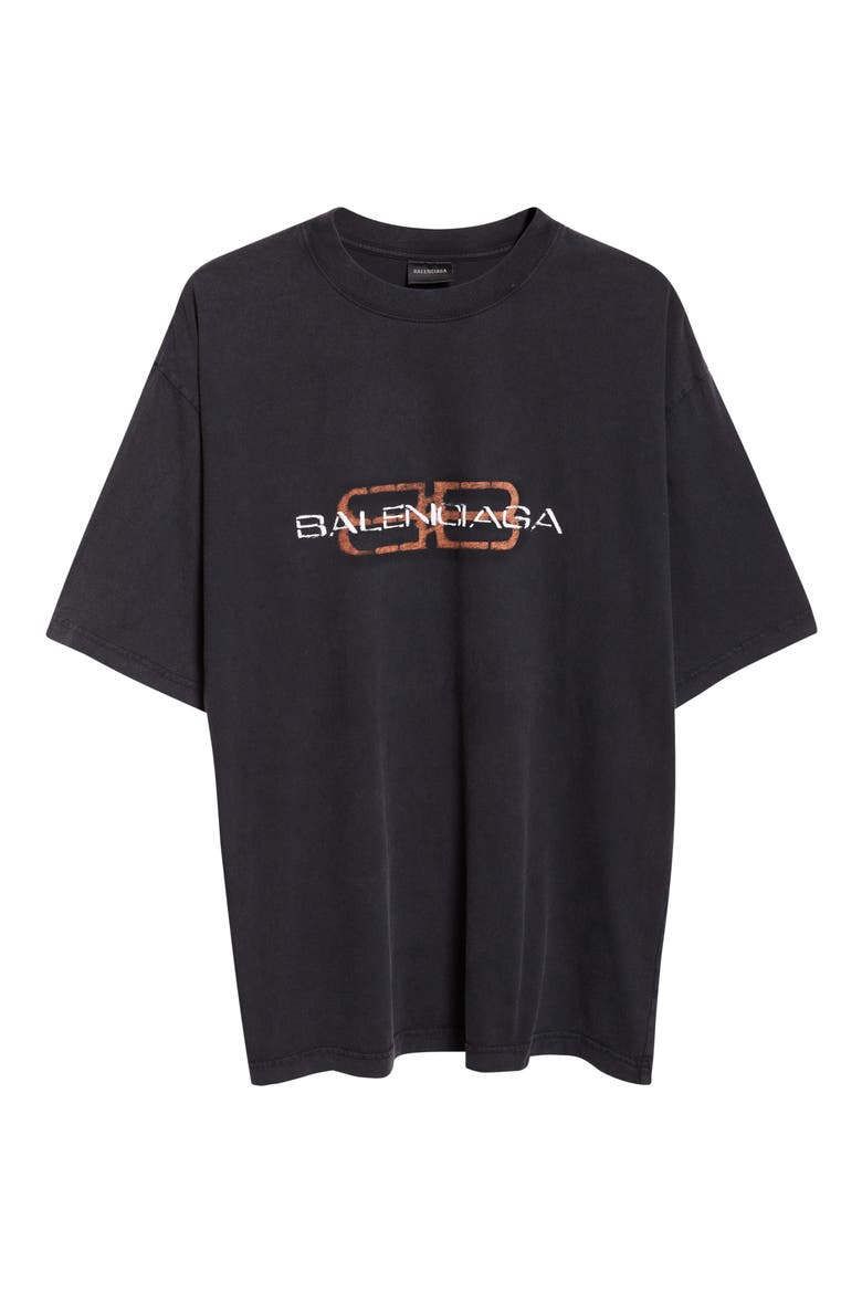 Logo Cotton Graphic T-Shirt, Alternate, color, FADED WASHED BLACK