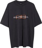 Balenciaga Logo Cotton Graphic T-Shirt