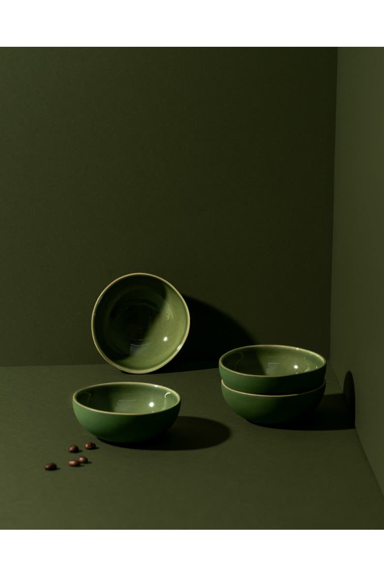 Stoneware Condiment Bowl Dadasi - Set of 4, Alternate, color, Matte Green
