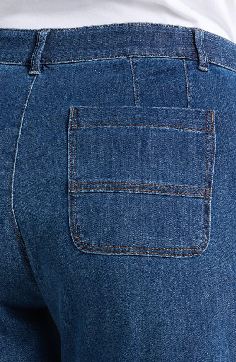 Wit & Wisdom Whitney Skyrise Crop Wide Leg Jeans, Alternate, color, Blue