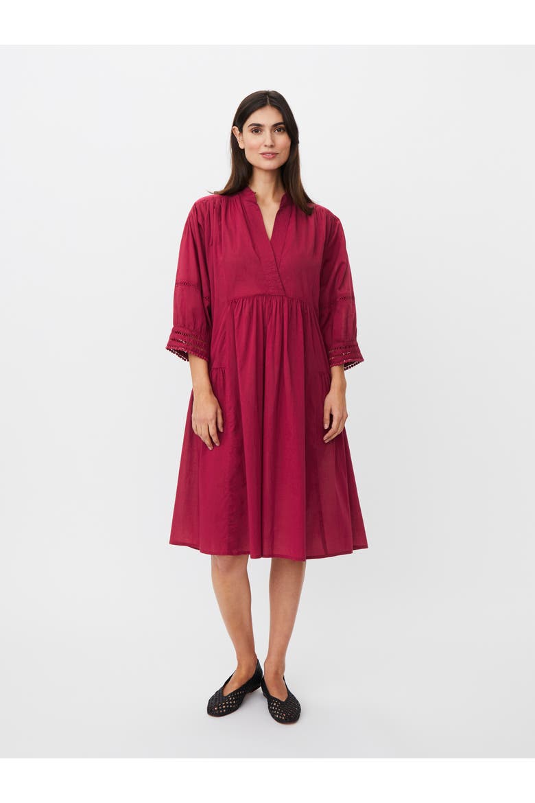 Manaleira V-Neck Tunic Dress, Main, color, Beet Red