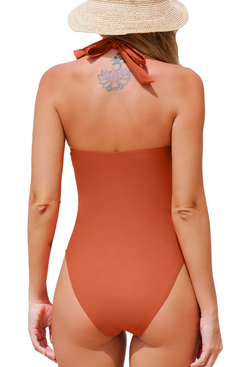 Cupshe Crisscross Front Tummy Control One-Piece Swimsuit, Alternate, color, 