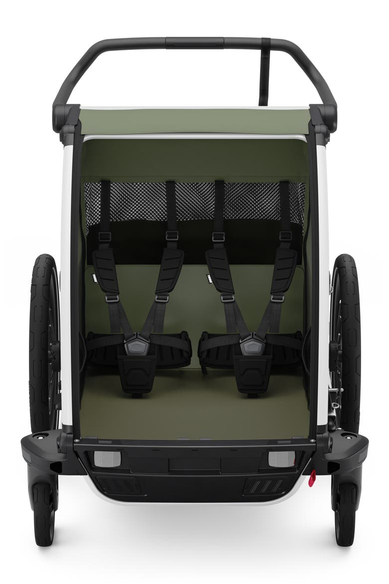 Chariot Lite Double Bike Stroller/Trailer, Alternate, color, VINTAGE GREEN