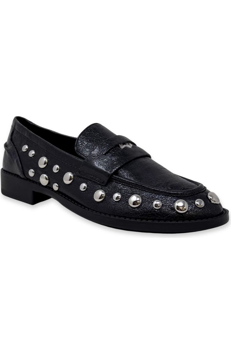 SHUSHOP Trisha Penny Loafer, Main, color, Charcoal