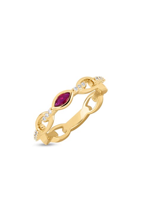 El Mar Gemstone Stackable Ring