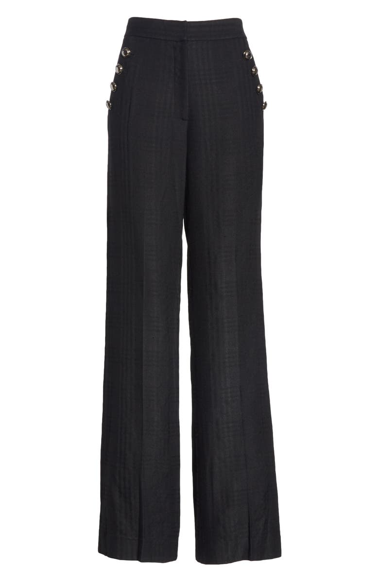 Veronica Beard Tuli Check Button Detail Pants, Alternate, color, 