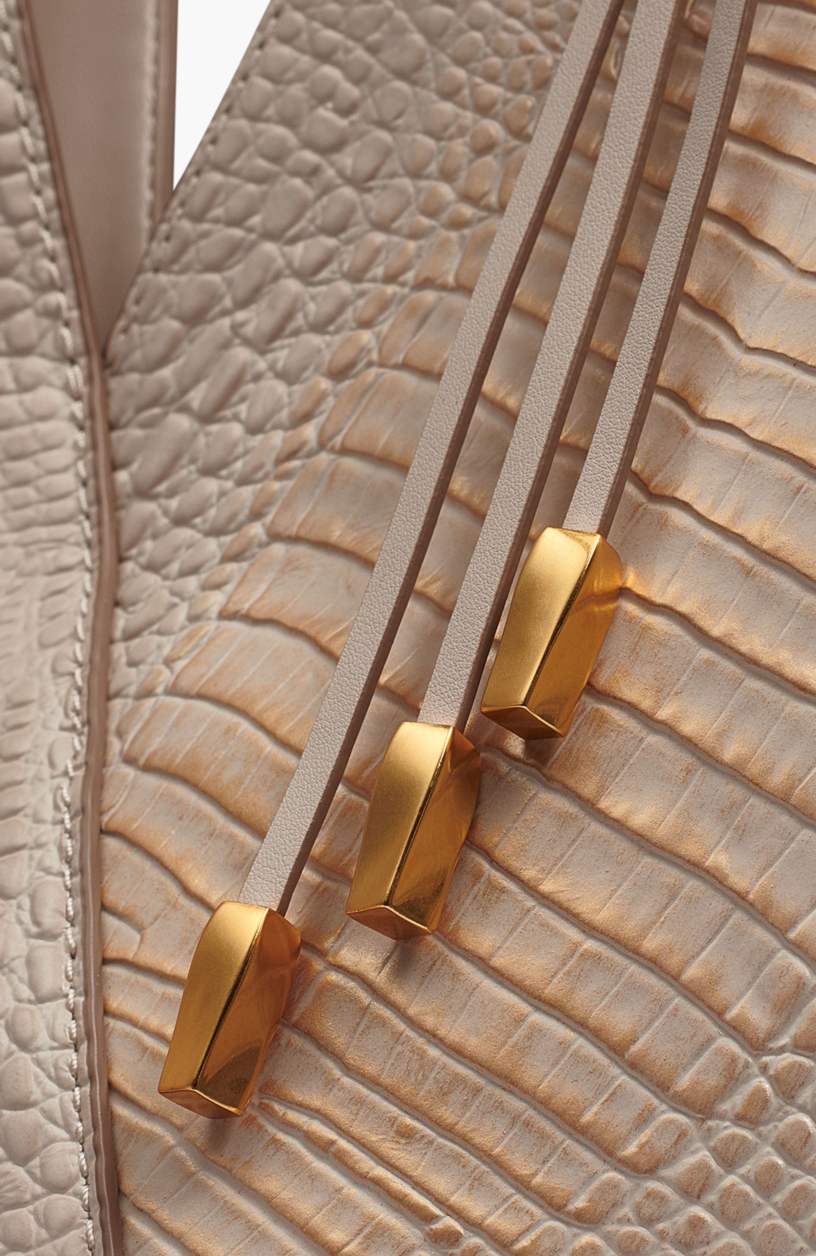 Baldwin Mini Shoulder Bag, Alternate, color, Sand Gold Crocodile