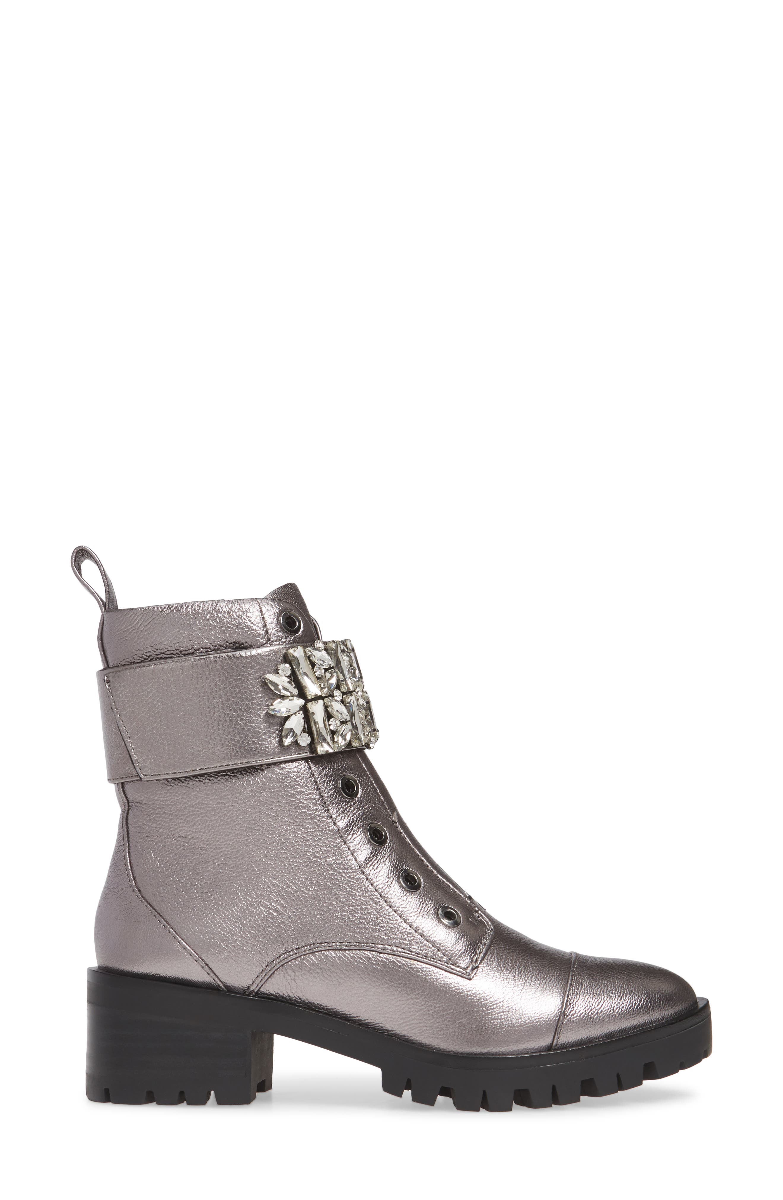 Pippa Crystal Embellished Platform Boot, Alternate, color, SILVER