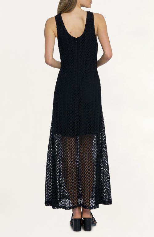 Luxely Robin Lace Maxi Dress In Black