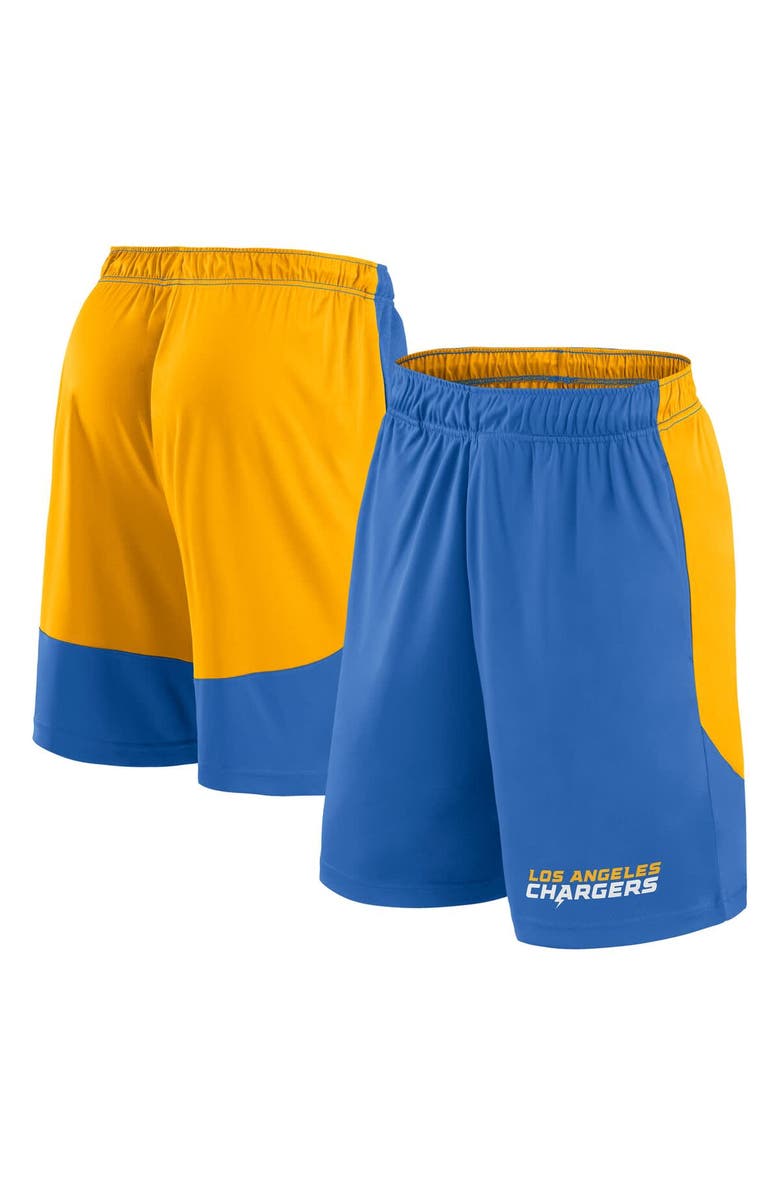 FANATICS Men's Fanatics Powder Blue/Gold Los Angeles Chargers Launch Shorts, Main, color, 