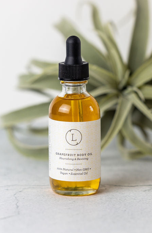 Lizush Natural Body Oil Grapefruit Moisturizing