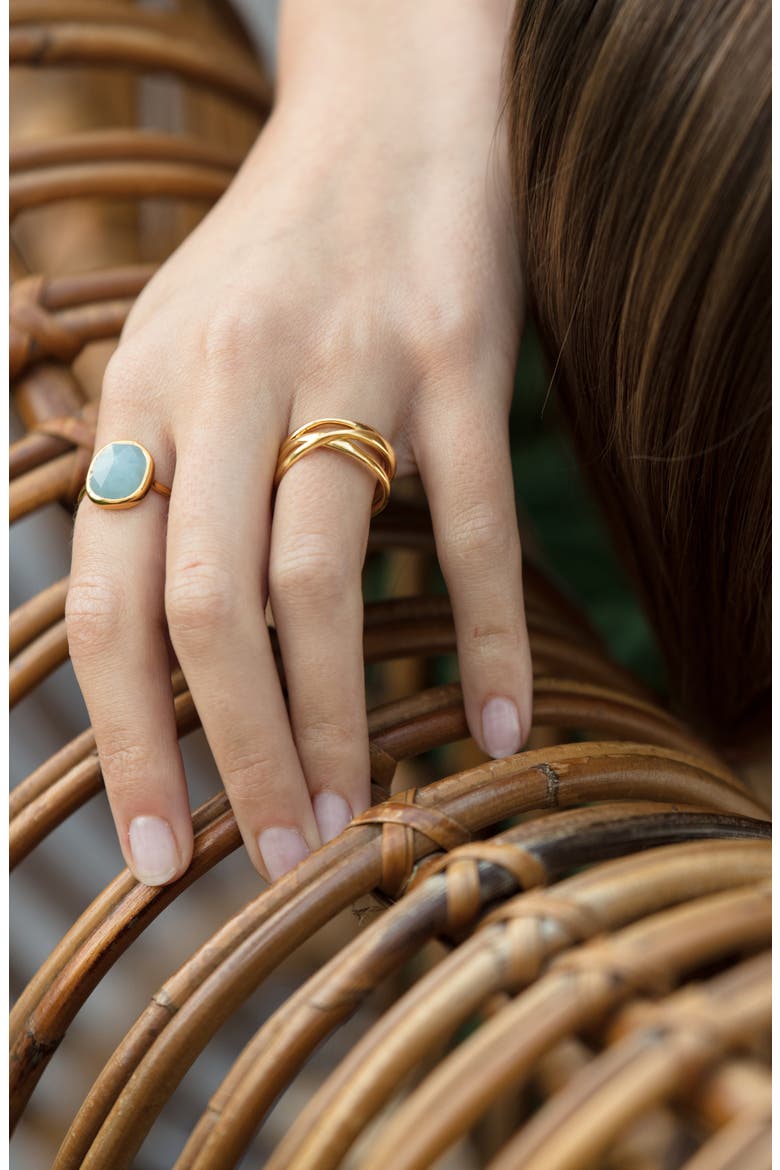 Nura Crossover Ring, Alternate, color, 18K GOLD VERMEIL