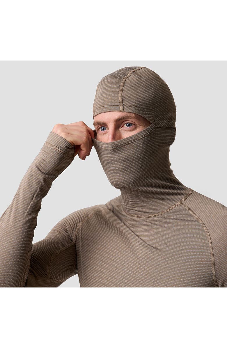 Backcountry Pines Micrrid Ultra-Lt Baselayer Balaclava Top - Men's, Alternate, color, Fallen Rock