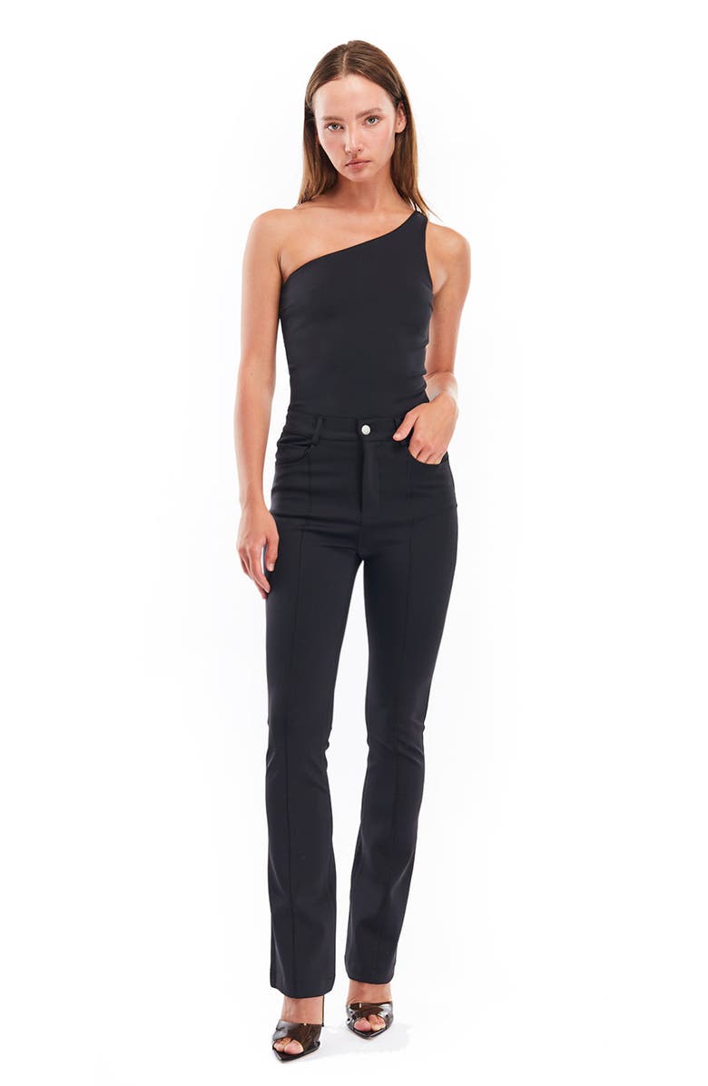 Mother of All Lauren one shoulder top, Alternate, color, Black